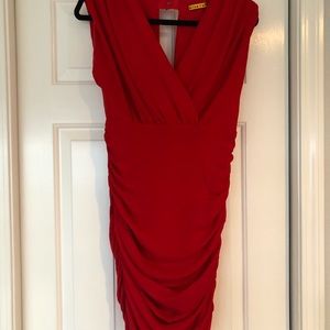 Alice + Olivia red cocktail mini dress